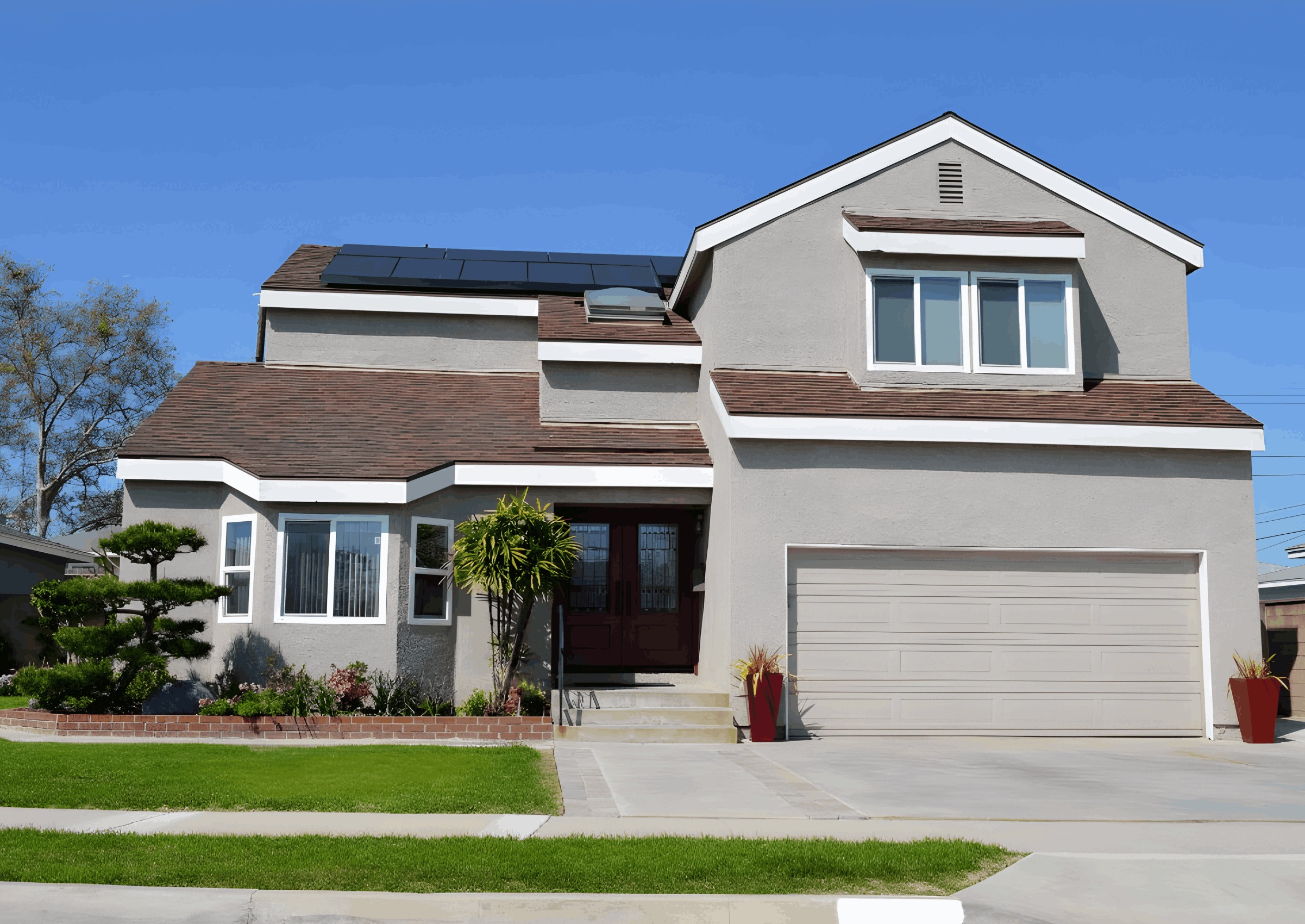 Completed residential rooftop solar installation on a suburban Toronto area home