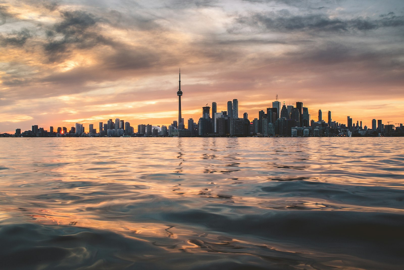 Toronto skyline and CN Tower at dusk, the Greater Toronto Area served by Terawatt Solar